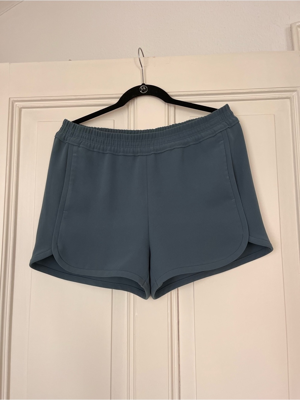 J.Crew Crepe Elastic Waist Shorts Blue High Rise Sporty